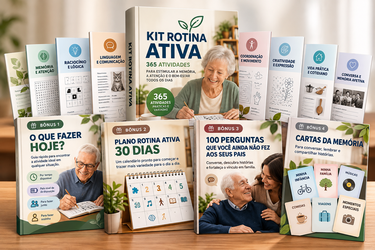Mockup completo do Kit e todos os bônus